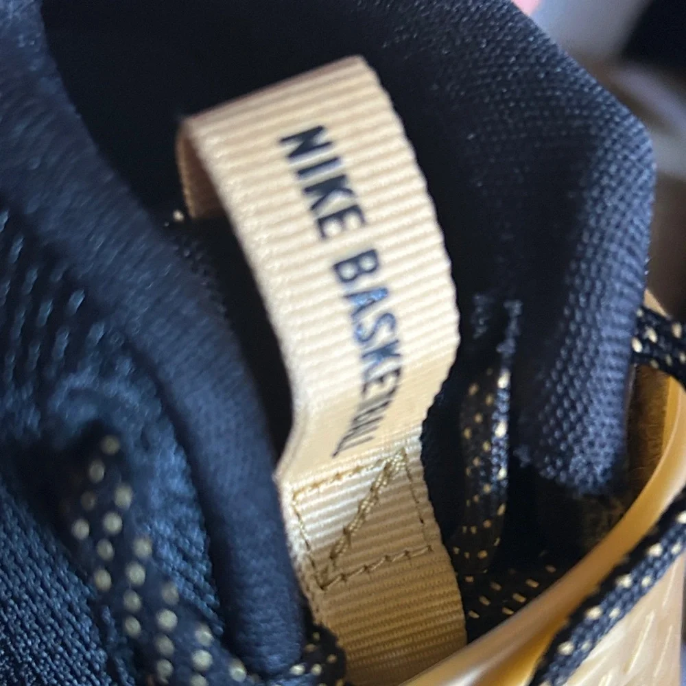 Nike Team Hustle D 10 GS Kids Basketball Shoes Black Metallic Gold CW6735-002